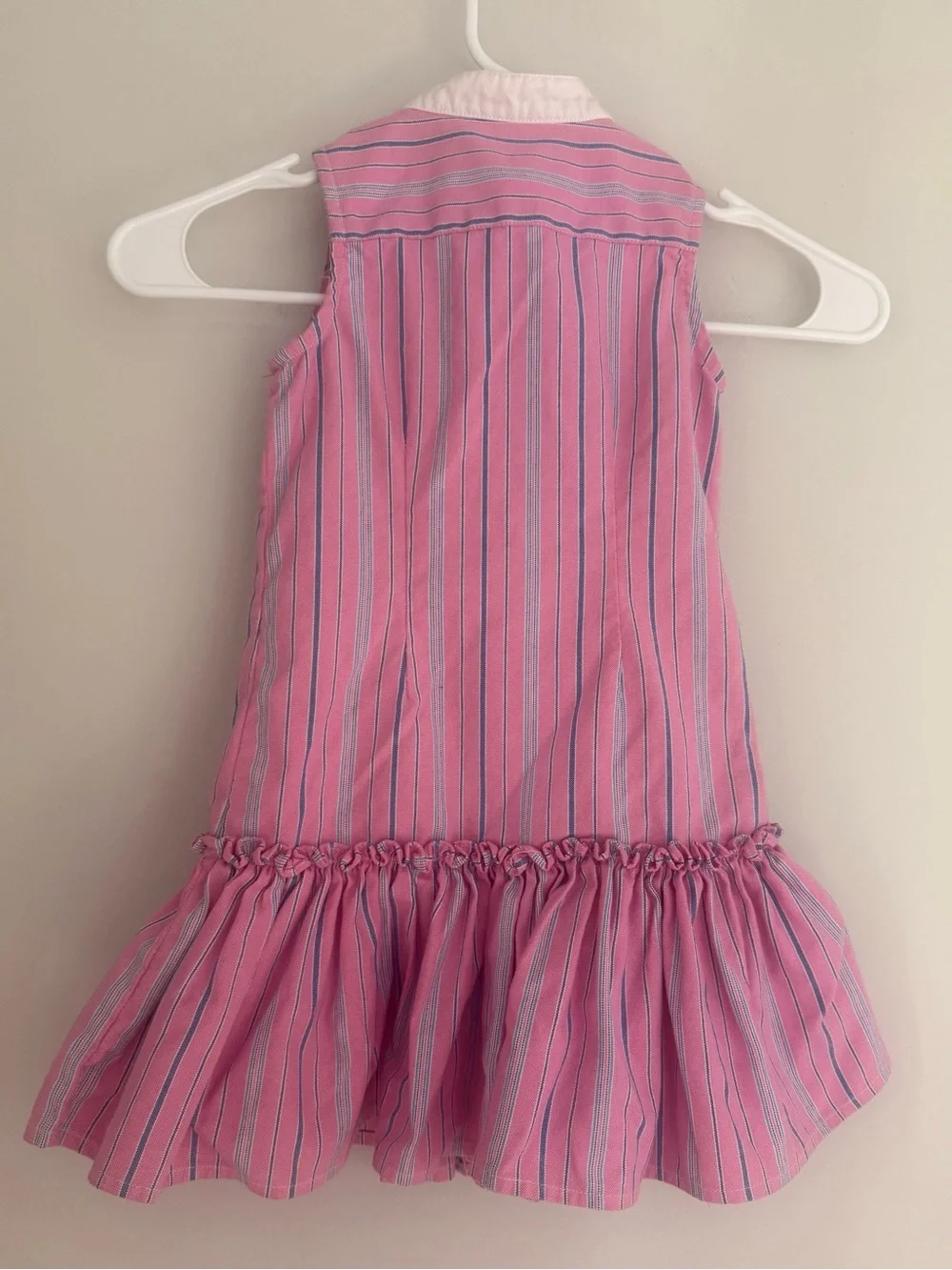 Vintage Ralph Lauren Pink Striped Dress – Size 4T, 2014 Collection